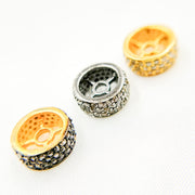 Diamond Sterling Silver Spacer Bead